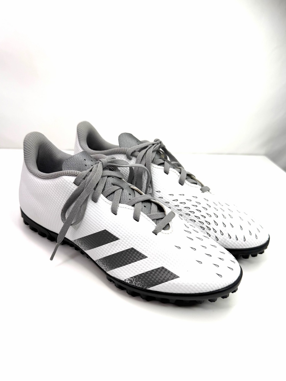 adidas White Gray Predator Freak 4 TF Men's Turf Soccer Boots Shoes